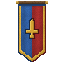 Per pale, a sword